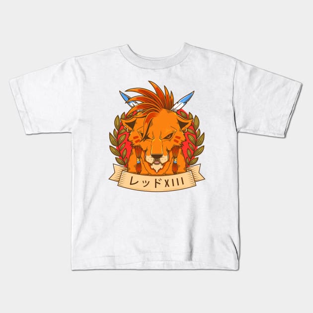 Red XIII Tattoo Kids T-Shirt by Alundrart